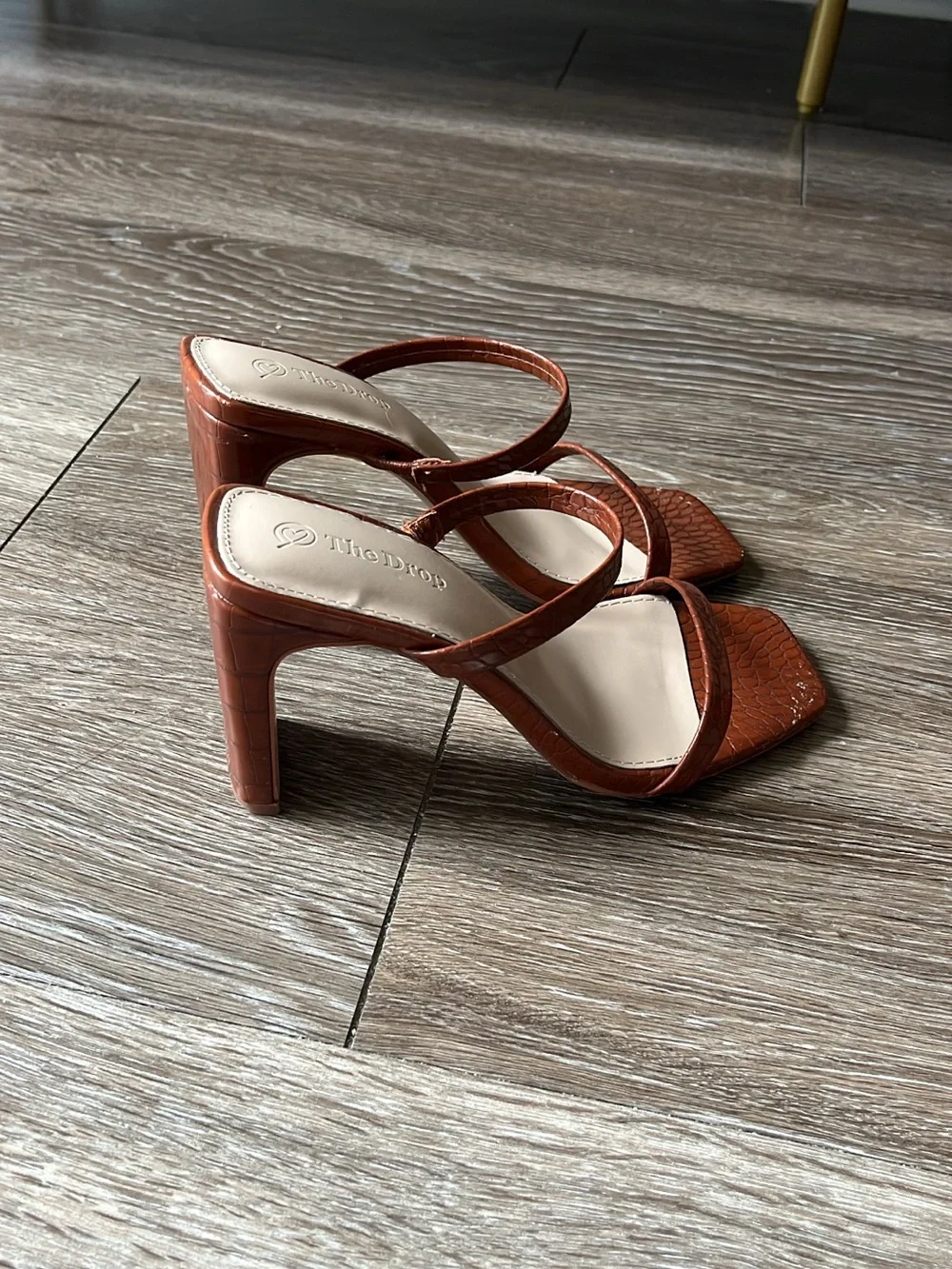Women's Brown Strappy High-Heel Sandals